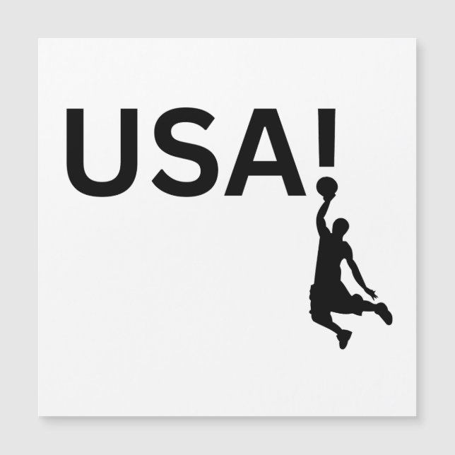 USA:s basketspelare Magnetisk Inbjudningskort (Framsida)