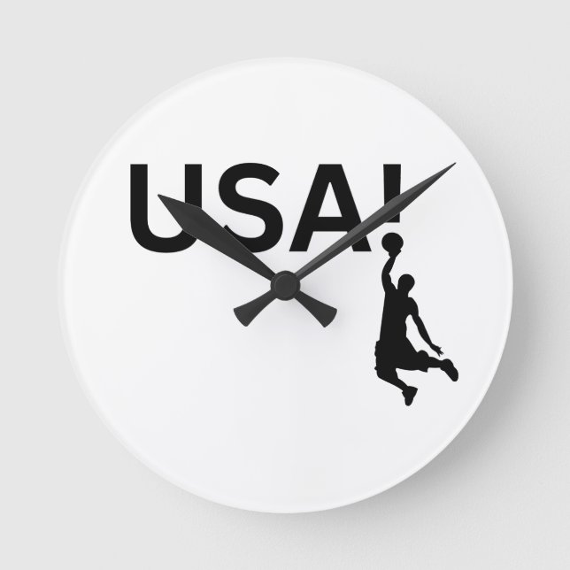 USA:s basketspelare Rund Klocka (Framsida)