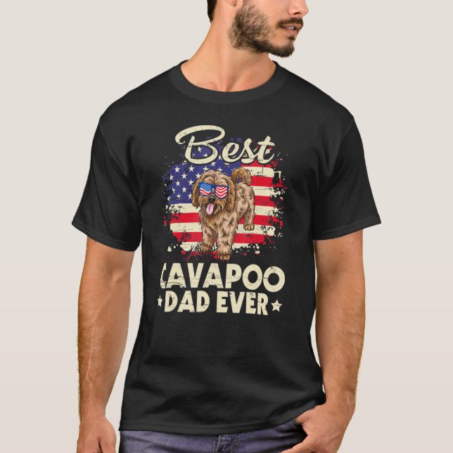 USA:s bästa Cavapoo Hund Pappa Alltid Far Dag D T Shirt (Framsida)