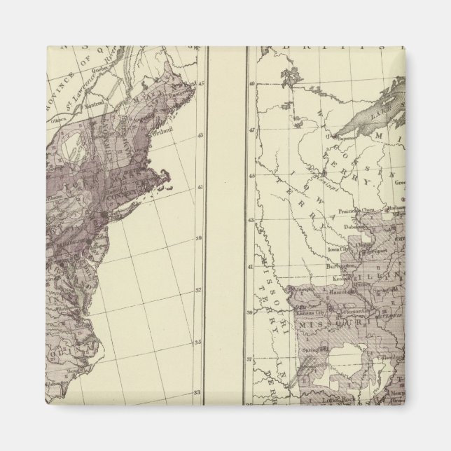 USA:s befolkning 1830-1840 Magnet (Framsidan)