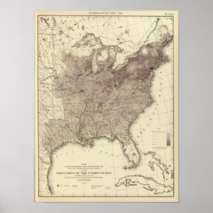 USA:s befolkning 1860 Poster