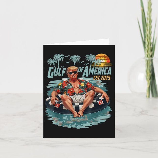 USA:s bukt Est 2025 American Flagga Me Kort (Framsida)