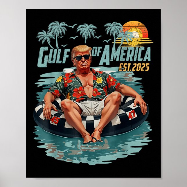 USA:s bukt Est 2025 American Flagga Me Poster (Framsidan)