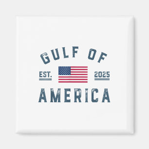 USA:s bukt Est 2025 Amerikanska Flagga Bukt Magnet