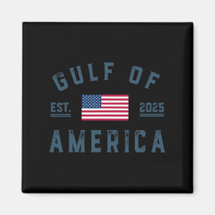 USA:s bukt Est 2025 Amerikanska Flagga Bukt Magnet