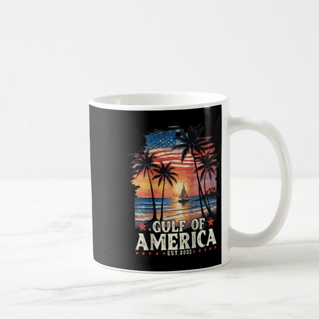 USA:s bukt Est 2025 USA:s amerikanska Flagga Gul Kaffemugg (Höger)