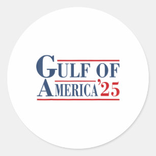 USA:s bukt Est 2025 USA:s amerikanska Flagga Gul Runt Klistermärke