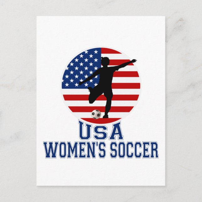 USA:s damfotboll Vykort (Framsida)