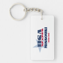 USA:s delstat Missouri Monogram Acrylic Keychain