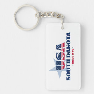 USA:s delstat South Dakota Monogram Acrylic Keycha