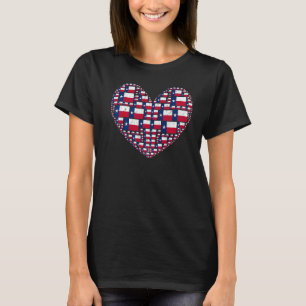 USA:s delstat Texas Flagga Heart Patriotic Texan U T Shirt