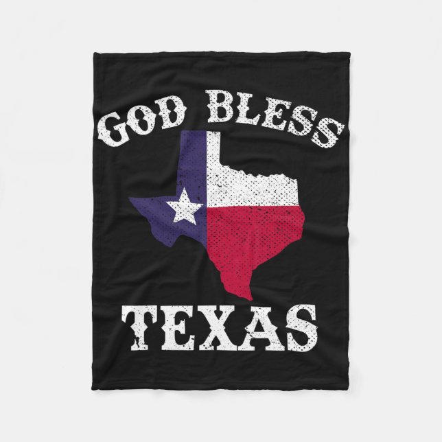 USA:s delstat Texas Flagga Texan Välsigna dig Texa Fleecefilt (Framsidan)