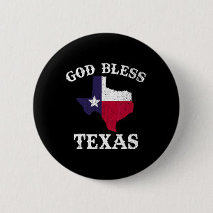 USA:s delstat Texas Flagga Texan Välsigna dig Texa Knapp