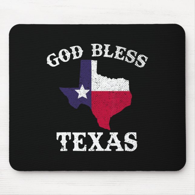 USA:s delstat Texas Flagga Texan Välsigna dig Texa Musmatta (Framsidan)