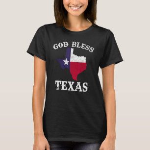 USA:s delstat Texas Flagga Texan Välsigna dig Texa T Shirt