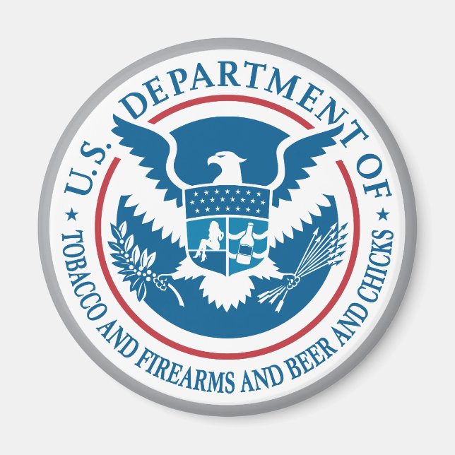 USA:s departement för tobak, skjutvapen och öl Magnet (Framsidan)