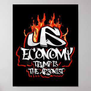 USA:s ekonomi när det gäller brandsläckning Trump Poster