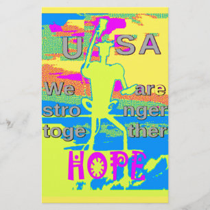 USA:s enhetsdesign: hopp och styrka Brevpapper