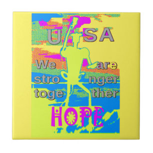 USA:s enhetsdesign: hopp och styrka Kakelplatta