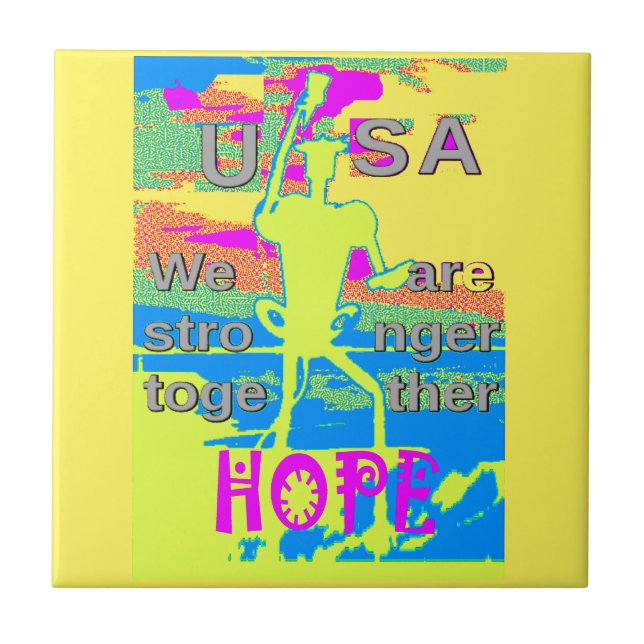 USA:s enhetsdesign: hopp och styrka Kakelplatta (Framsidan)