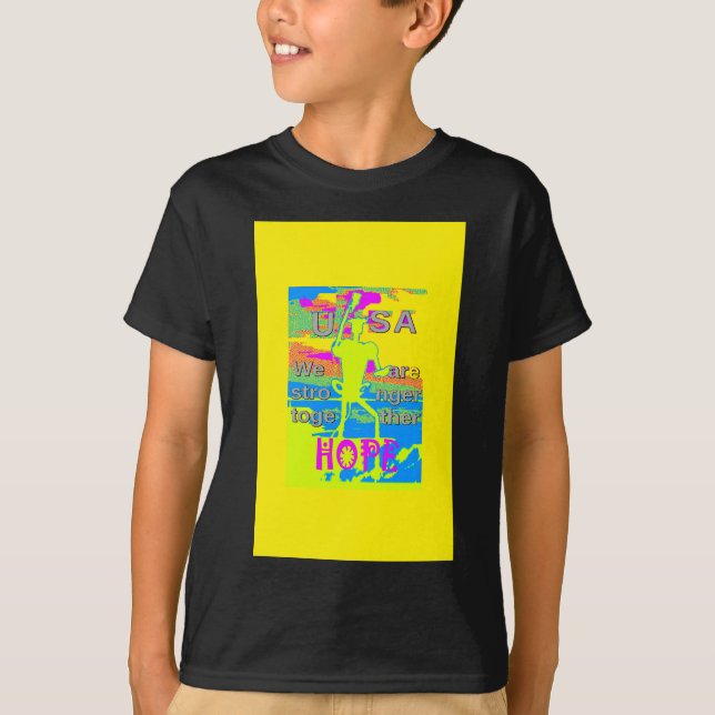 USA:s enhetsdesign: hopp och styrka Tee Shirt (Framsida)