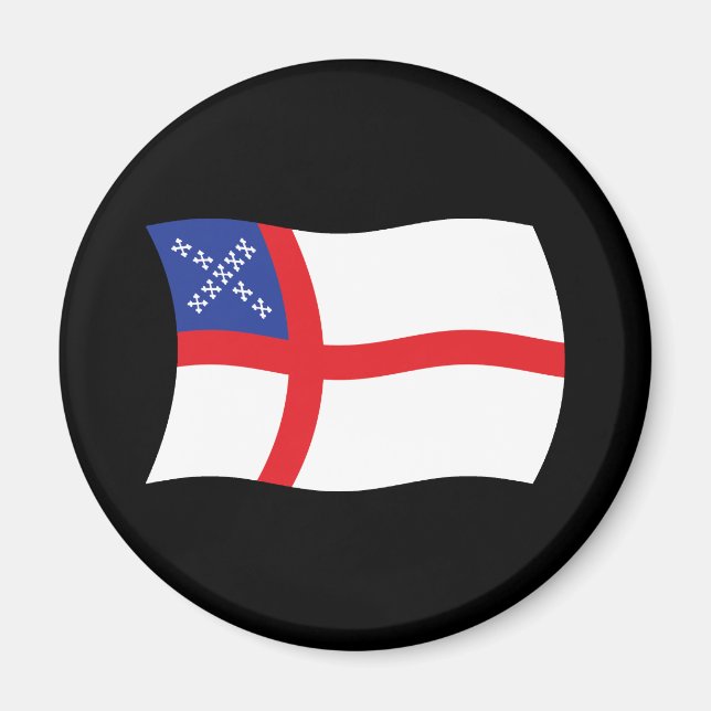 USA:s Episkopalkyrkans flaggmagnet Magnet (Framsidan)