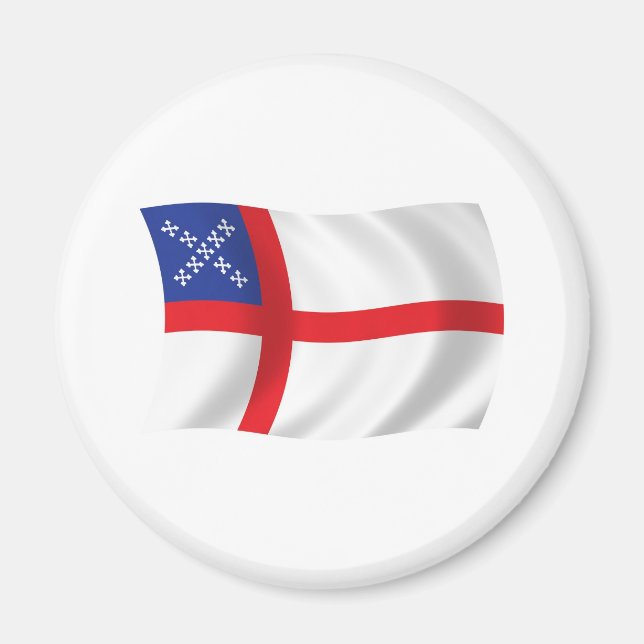 USA:s Episkopalkyrkans flaggmagnet Magnet (Framsidan)