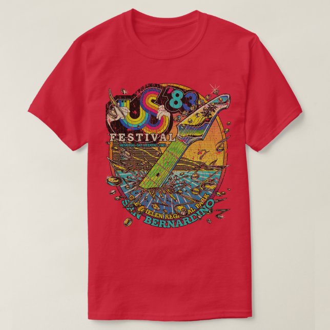USA:s festival 1983 T Shirt (Design framsida)