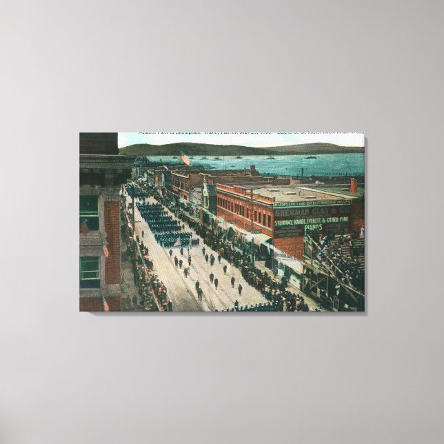 USA:s fiskeflotta i Harbour Canvastryck (Framsida)