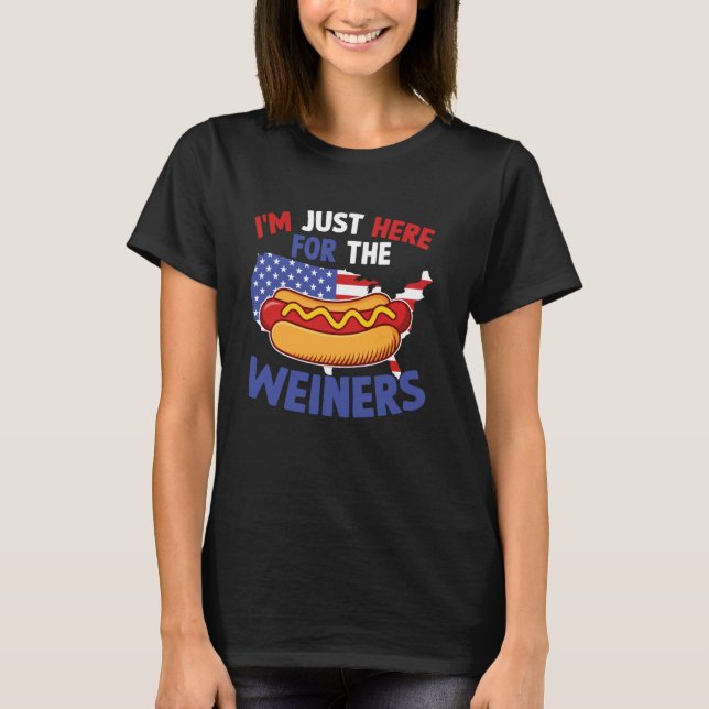 USA: s fjärde juli för Weiners American T Shirt (Framsida)