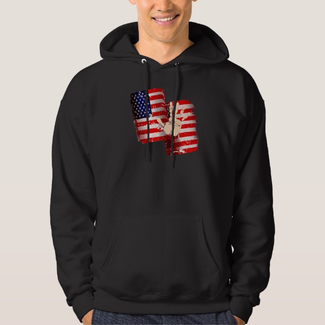 USA:s FLA:s utfästelse om lojalitet Hoodie (Framsida)