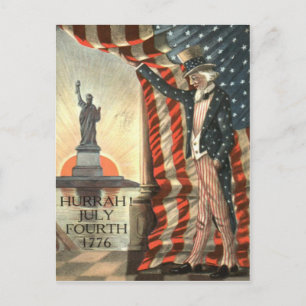 USA:s flag Farbror Sam Frihetsgudinnan Vykort