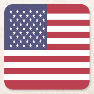 USA:s flag Underlägg Papper Kvadrat