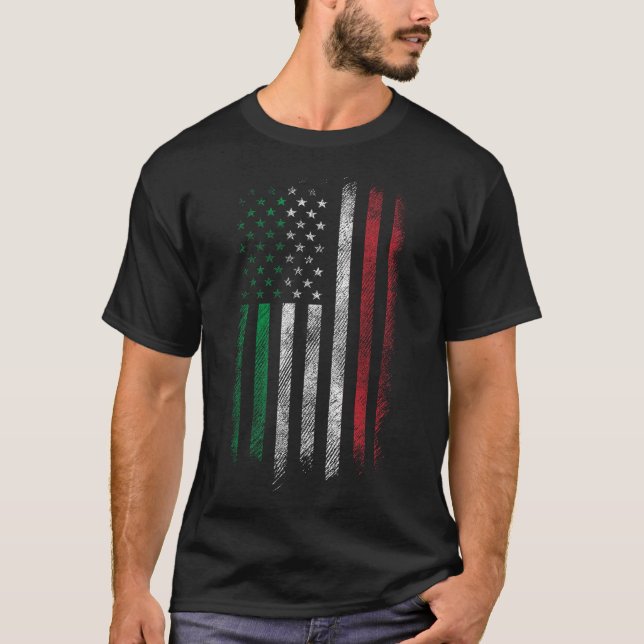 USA:s flagga 4:e juli Patriotic American Italia Fl T Shirt (Framsida)