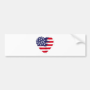 USA:s Flagga 4 juli Patriotic American Stars Bildekal