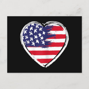 USA:s Flagga 4 juli Patriotic American Stars Helg Vykort