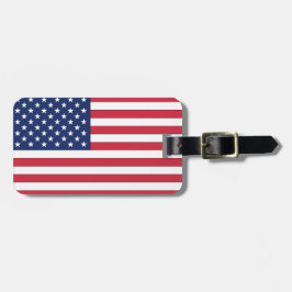 USA:s flagga. Amerikas förenta stater. Bagagebricka