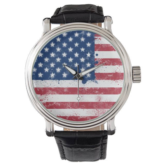USA:s flagga Armbandsur (Framsida)
