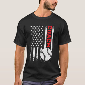 USA:s Flagga Baseball Coach Patriotic 4:e T Shirt