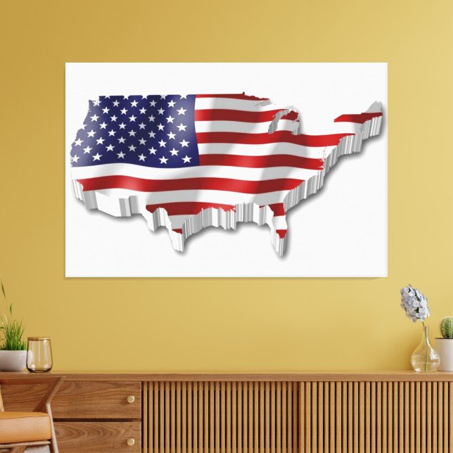 USA:s Flagga Bild (Insitu (Vardagsrum))