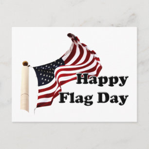 USA:s Flagga Day Vykort