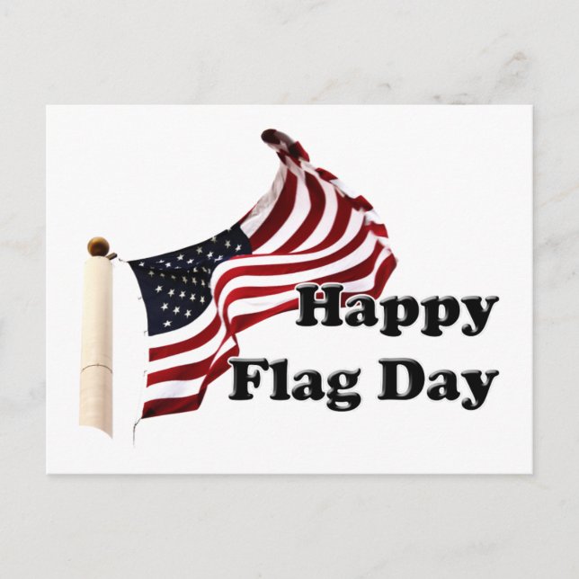 USA:s Flagga Day Vykort (Framsida)