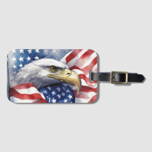 USA:s Flagga Freedom Eagle Motivational Inspiratio Bagagebricka