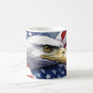 USA:s Flagga Freedom Eagle Motivational Inspiratio Kaffemugg