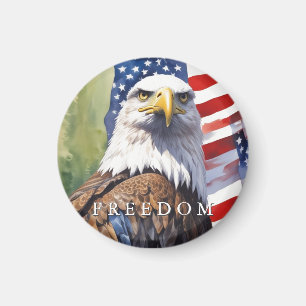 USA:s Flagga Freedom Eagle Motivational Inspiratio Magnet