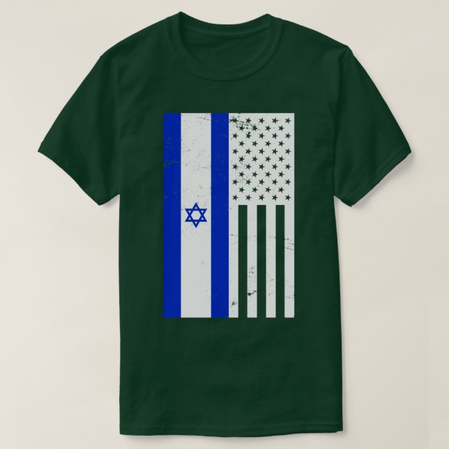 USA:s Flagga Israel T Shirt (Design framsida)