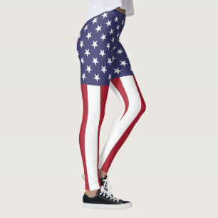 USA:s flagga Leggings