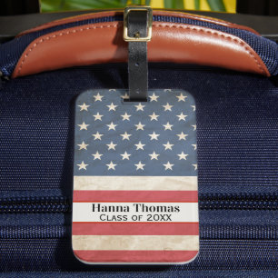 USA:s Flagga Militär patriotisk Studentfest  Bagagebricka