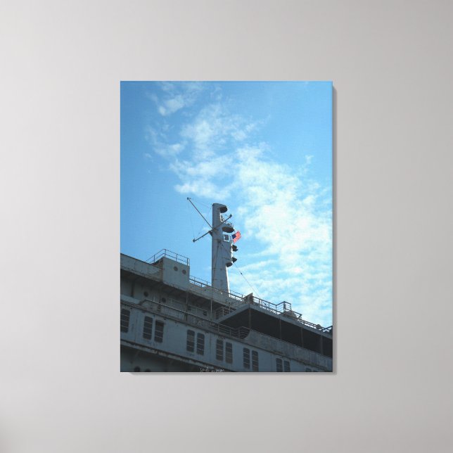 USA:s Flagga ovanpå USA:s Stater Canvastryck (Framsida)