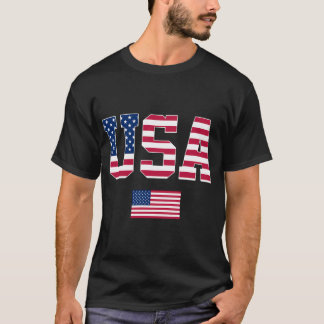 USA:s Flagga Patriotic 4:e juli Amerika T Shirt